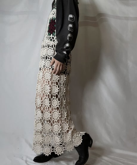 【RE;CIRCLE】 RE Granny Knit×Lace N/S One-piece①/210917-008