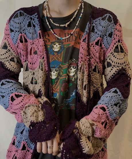 【USED】Crochet Knit Cardigan④/210217-066