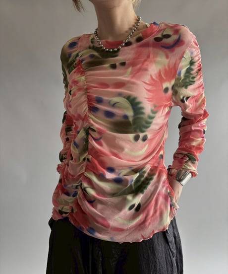 【USED】 Design sheer top/250920-027