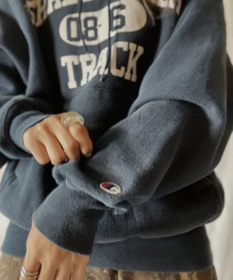 【USED】  Champion Reverse Weave Hoodie SHALER AREA TRACK/211116-024
