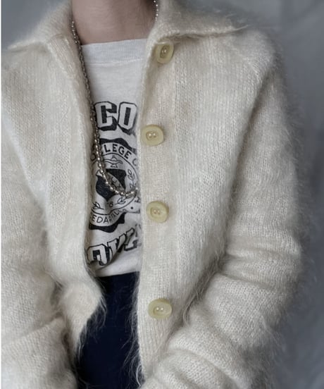 【USED】 Acrylic Knit Cardigan/ 220120-051