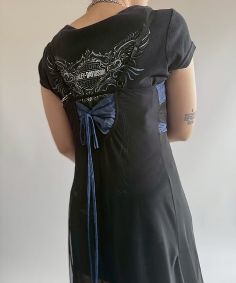 【USED】 Leopard Pattern Sheer Camisole Long One-Piece  / 250705-001