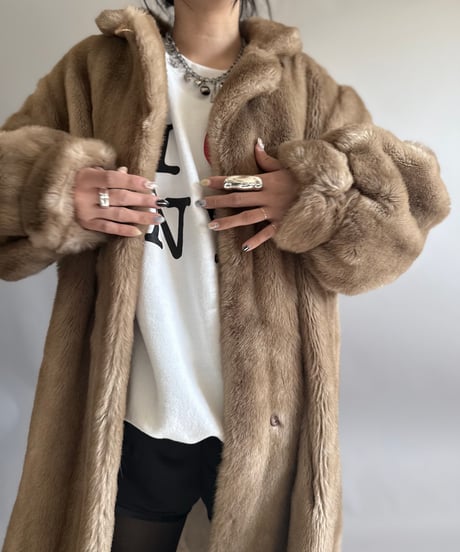 【USED】 Russel Taylor Signature Collection Fake Fur Coat/ 260104-023