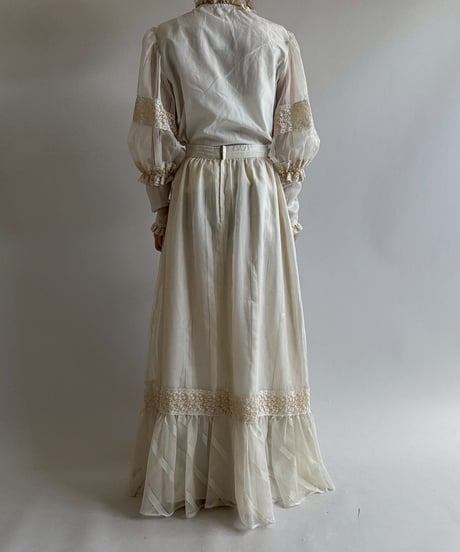 【USED】 Sheer Sleeve Design Shirt  / 250628-026
