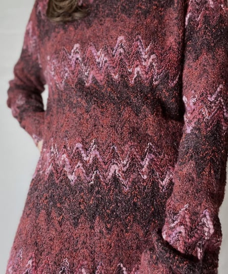 【USED】  Knit L/S One-piece/211014-050