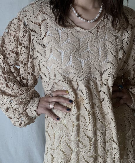 【RE;CIRCLE】  RE Crochet L/S Dress ②/210512-010