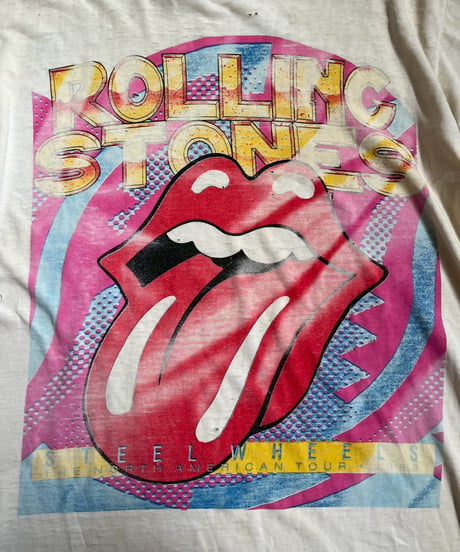 【USED】 Made in USA 90's Rolling Stones Damage T-Shirt /250621-012