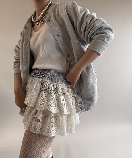 【RE;CIRCLE】 Re Crochet Stripe Skirt/ 250320-005