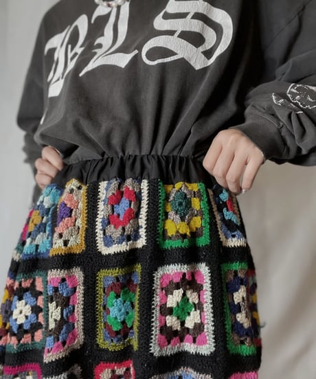 【RE;CIRCLE】 RE Granny Knit Long Skirt②/210917-004