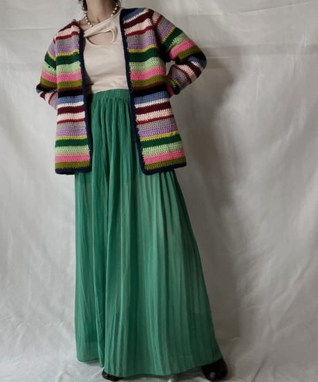 【USED】  Crochet Knit Cardigan/211014-055