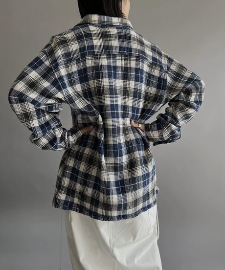 【Mashup Products】 Silk Screen Cotton 100% Check patterned Shirt/  240217-010