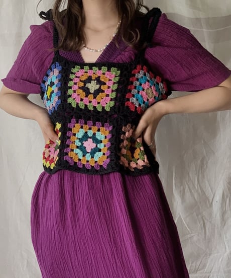 【NEW】 Granny Knit Bustier③/210421-021
