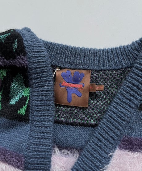【USED】 HEAVEN Patterned Lame Knit Cardigan /250104-022