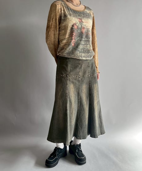 【USED】 Sheer Sleeve Design Top /251108-013