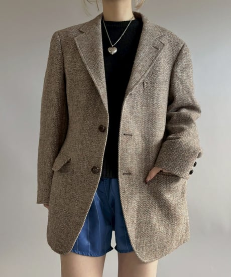 【USED】 Haris Tweed Wool Herringboon Jacket/ 260117-003