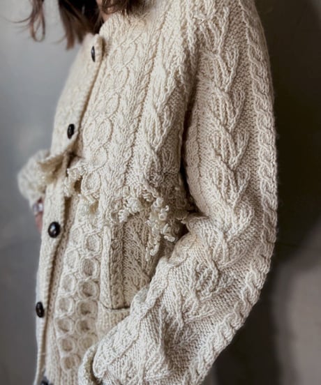 【RE;CIRCLE】 Fringe Cable Knit Cardigan ② / 201112-026