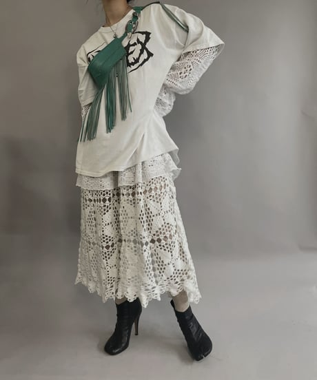 【USED】 Leather Fringe Belt / 230304-006