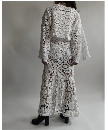 【RE;CIRCLE】 RE Crochet Lace Shirt Tops / 220427-012