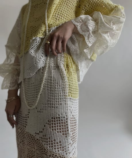 【RE;CIRCLE】 RE Crochet Lace Mermaid Skirt / 220427-009