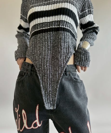 【RE;CIRCLE】 RE Rib Knit Leotard Top / 260416-012