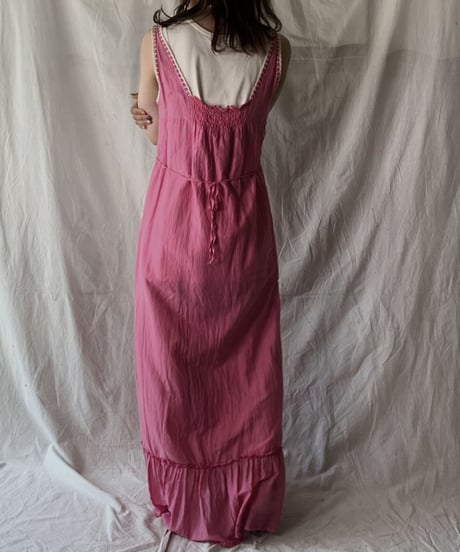 【USED】 White Cotton Camisole Dress①/210421-006