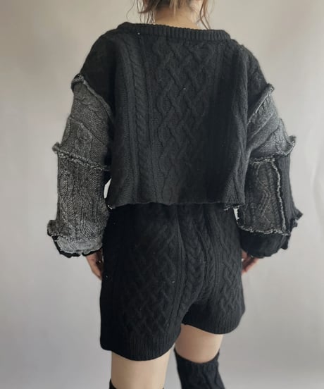 【RE;CIRCLE】 RE Alan Knit Bolero Black / 221006-011