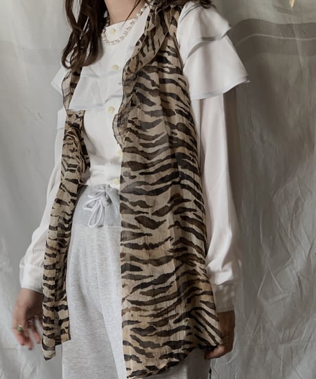【USED】 Zebra Patterned See-through Top/210421-029