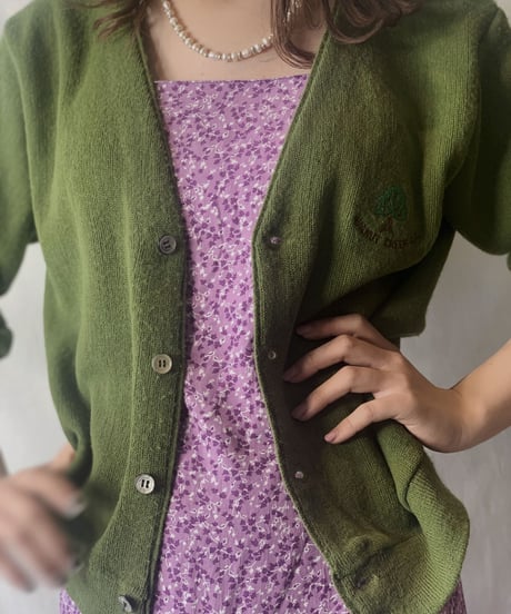 【USED】 Acrylic Knit Cardigan① /210303-001