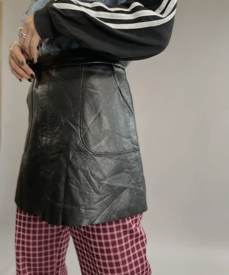 【USED】 Leather Skirt / 221022-008