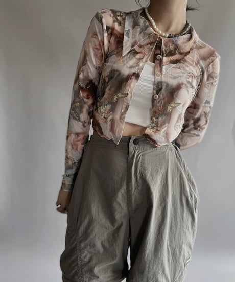 【USED】  Poly Long Sleeved Top / 220924-009