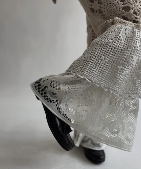 【RE;CIRCLE】 RE Crochet Lace Tiered Pants / 220526-025
