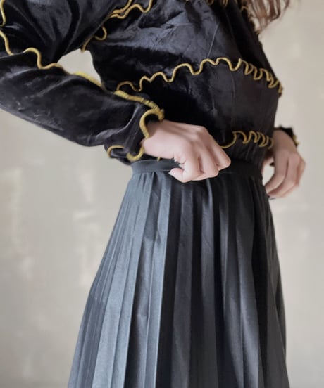 【USED】　Poly Long Skirt③/ 220212-054