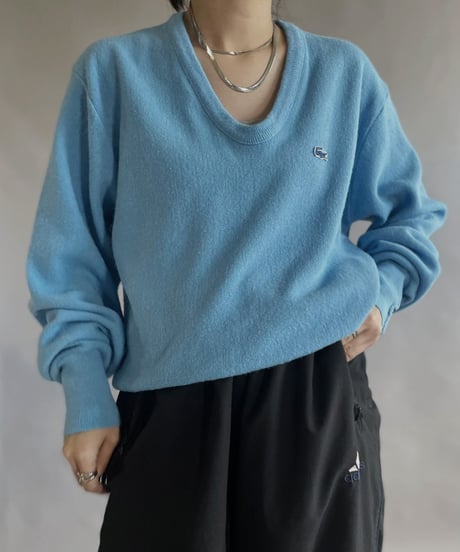 【USED】 IZOD Lacoste Acrylic Pullover Light Blue / 230204-008