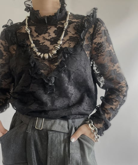 【USED】L/S Lace Top / 230909-023