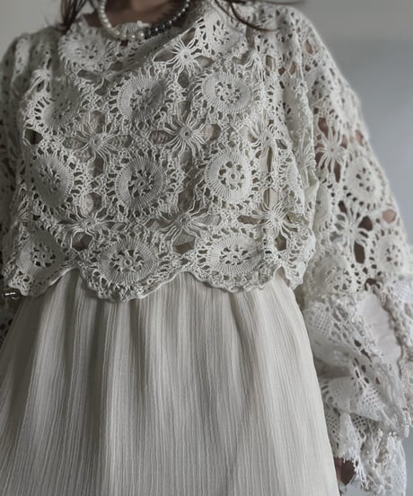 【RE;CIRCLE】 RE Crochet Cord Top / 220623-022