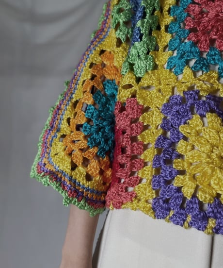 【RE;CIRCLE】 RE Granny Knit S/S Top②/210917-016
