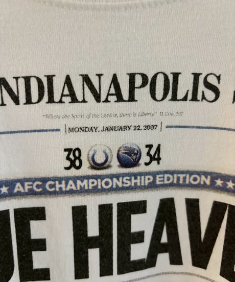 【USED】 07's GILDAN American Football Newspaper T-Shirt / 260607-015