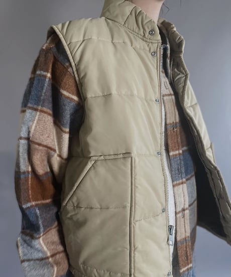 【USED】 Nylon Down Vest Beige / 221224-020
