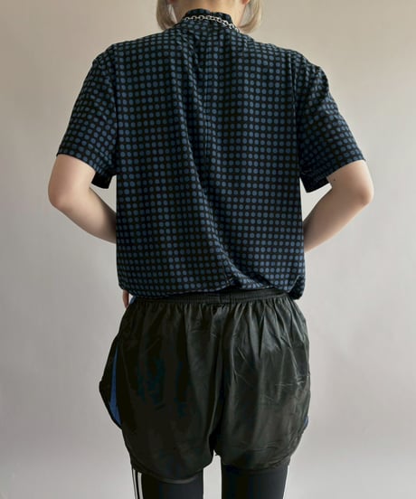 【USED】 Dot Pattern Mock Neck Top / 260404-006