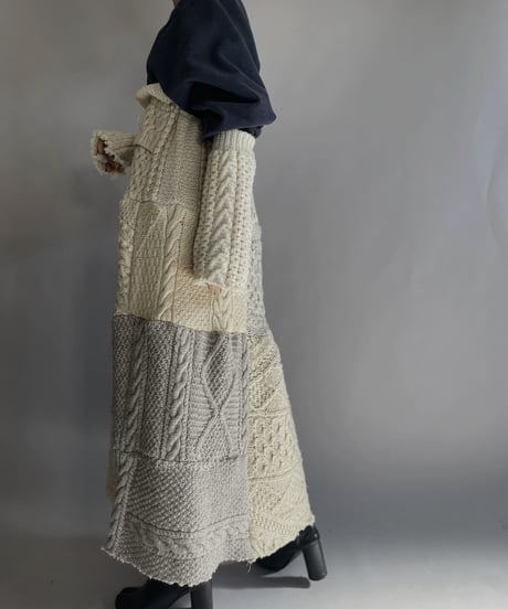 【RE;CIRCLE】 RE Alan Knit Patchwork Jump Skirt / 221124-030