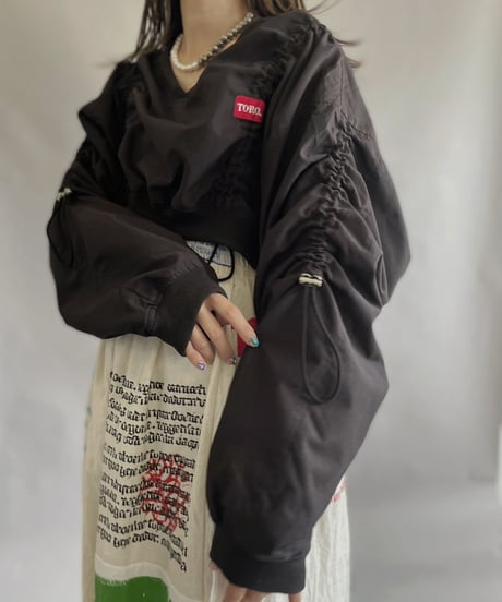 【RE;CIRCLE】 RE Nylon Drawcord Pullover Black / 230406-016