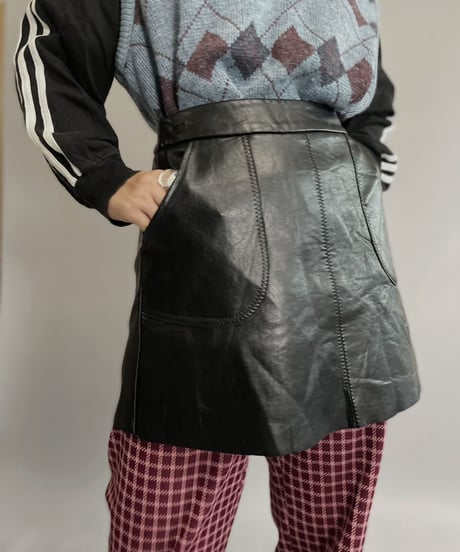 【USED】 Leather Skirt / 221022-008