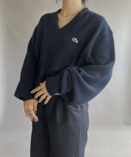 【USED】 IZOD Lacoste Acrylic Pullover Navy / 230204-003