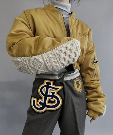 【RE;CIRCLE】 RE Short MA-1 Alan Docking Jacket Mustard Color / 221208-004