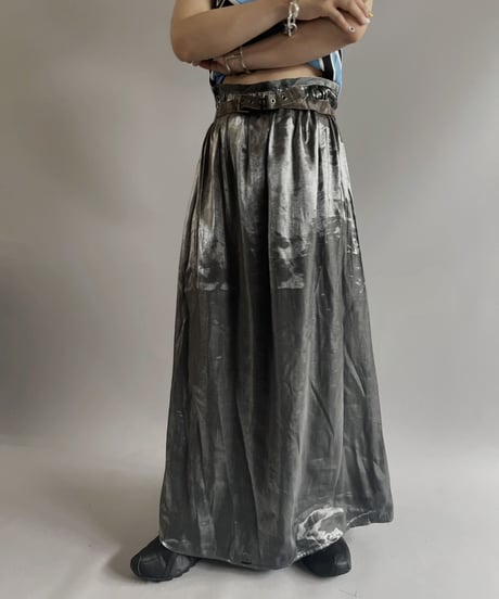 【USED】  Rayon Poly Skirt / 230722-005