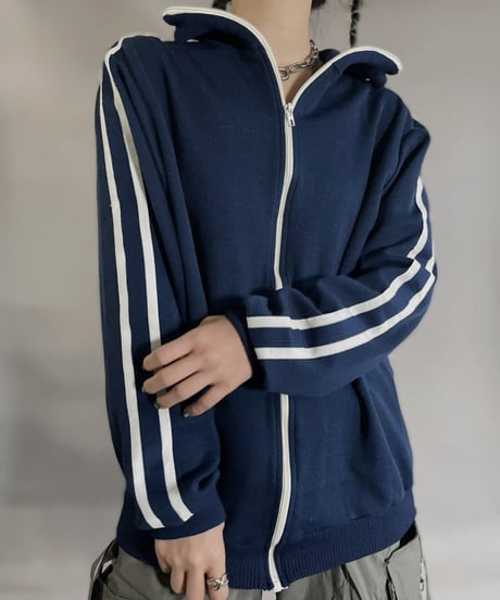 【USED】 Sporett Jersey Top Navy / 230225-014