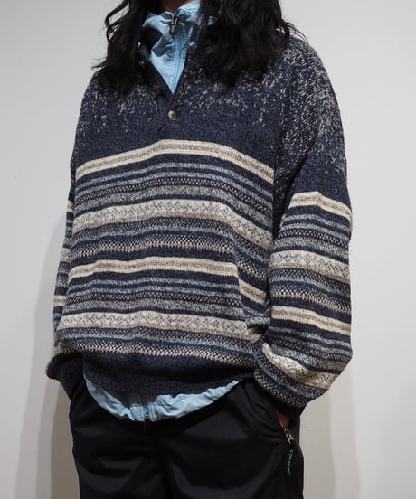 【USED】  Patterned Knit Top /240205-008