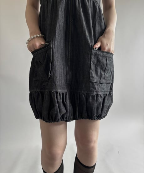 【USED】 Zip Up Design Camisole One-Piece  / 250531-014