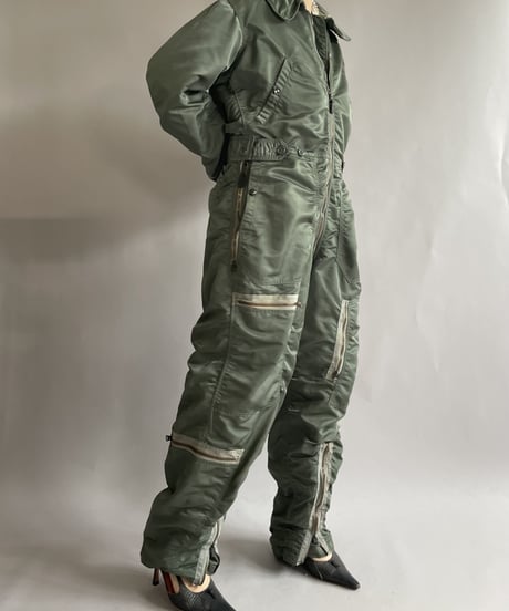 【USED】 Nylon Overalls Khaki / 221217-001