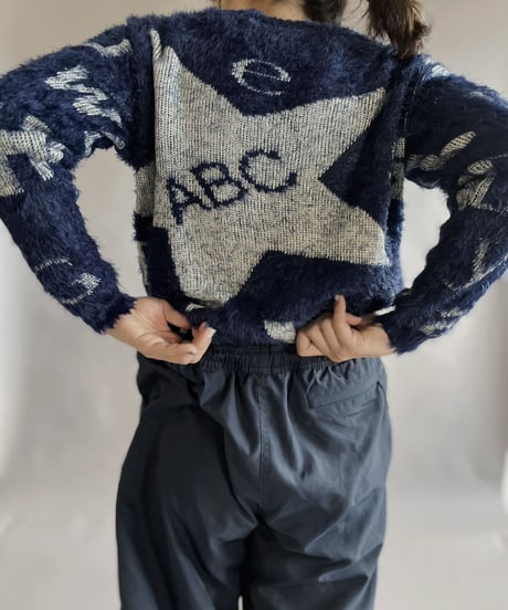 【USED】 Poly + Wool Knit Sweater / 230114-011